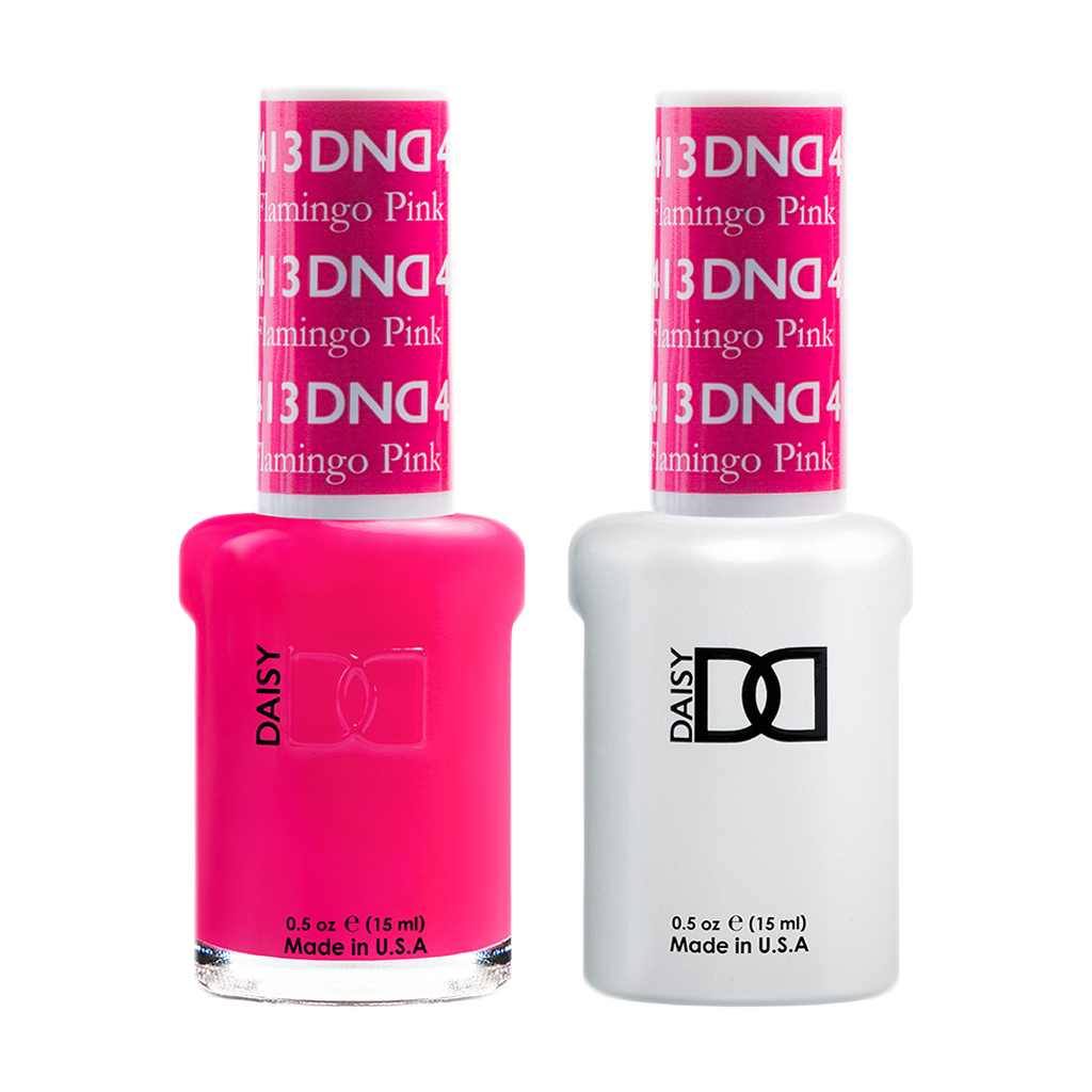 DND Nail Lacquer And Gel Polish, 413, Flamingo Pink, 0.5oz MY0924