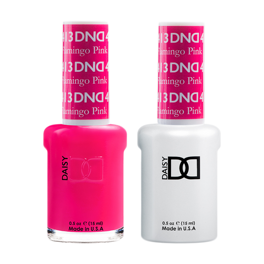 DND Nail Lacquer And Gel Polish, 413, Flamingo Pink, 0.5oz MY0924