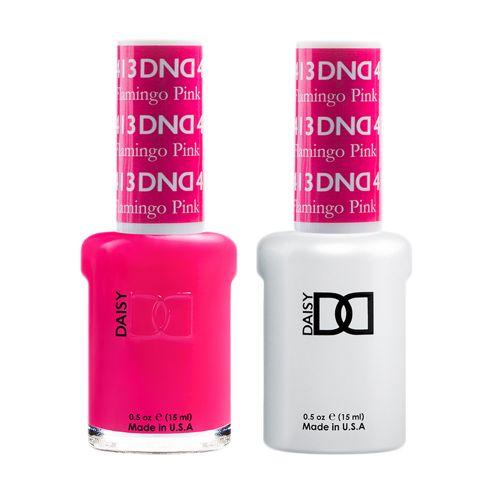DND Nail Lacquer And Gel Polish, 413, Flamingo Pink, 0.5oz MY0924