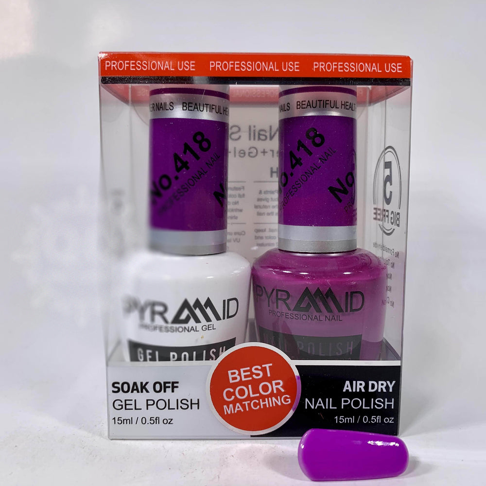 Pyramid Gel Polish + Nail Lacquer, 418, 0.5oz