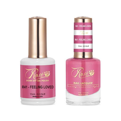 Rose Gel Polish And Nail Lacquer, 041, Feeling Loved, 0.5oz