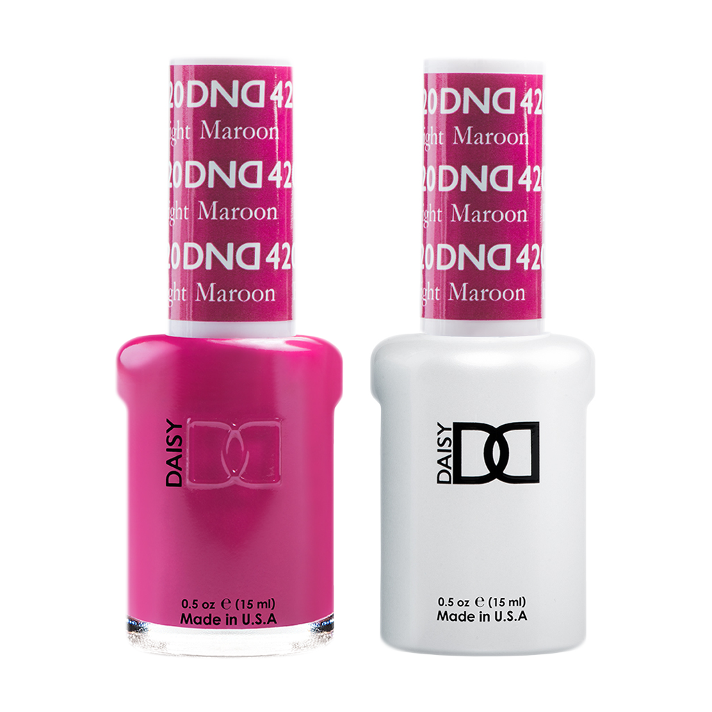 DND Nail Lacquer And Gel Polish, 420, Bright Maroon, 0.5oz MY0924