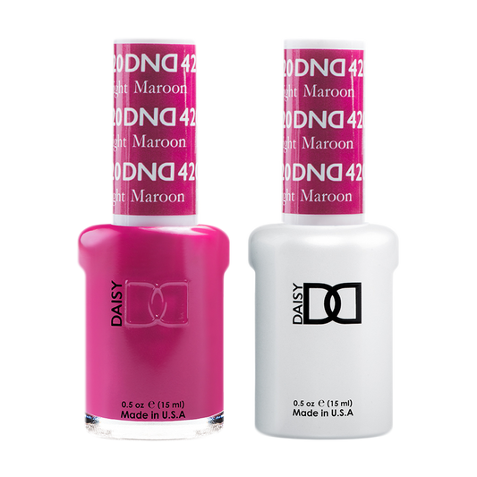 DND Nail Lacquer And Gel Polish, 420, Bright Maroon, 0.5oz MY0924