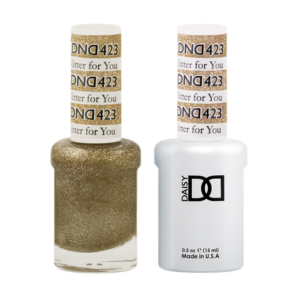 DND Nail Lacquer And Gel Polish, 423, Glitter For You, 0.5oz MY0924