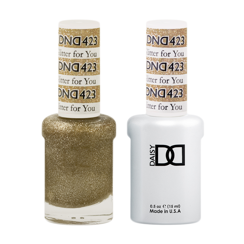 DND Nail Lacquer And Gel Polish, 423, Glitter For You, 0.5oz MY0924