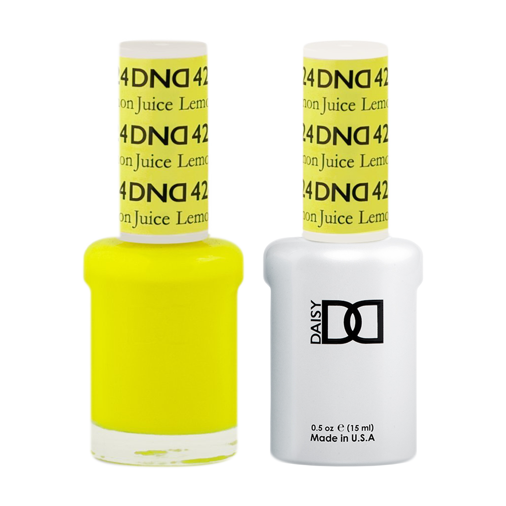 DND Nail Lacquer And Gel Polish, 424, Lemon Juice, 0.5oz MY0924