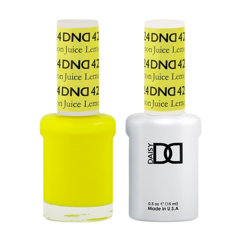 DND Nail Lacquer And Gel Polish, 424, Lemon Juice, 0.5oz MY0924