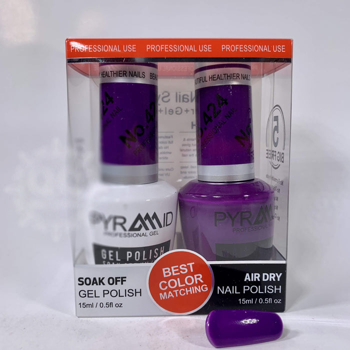 Pyramid Gel Polish + Nail Lacquer, 424, 0.5oz