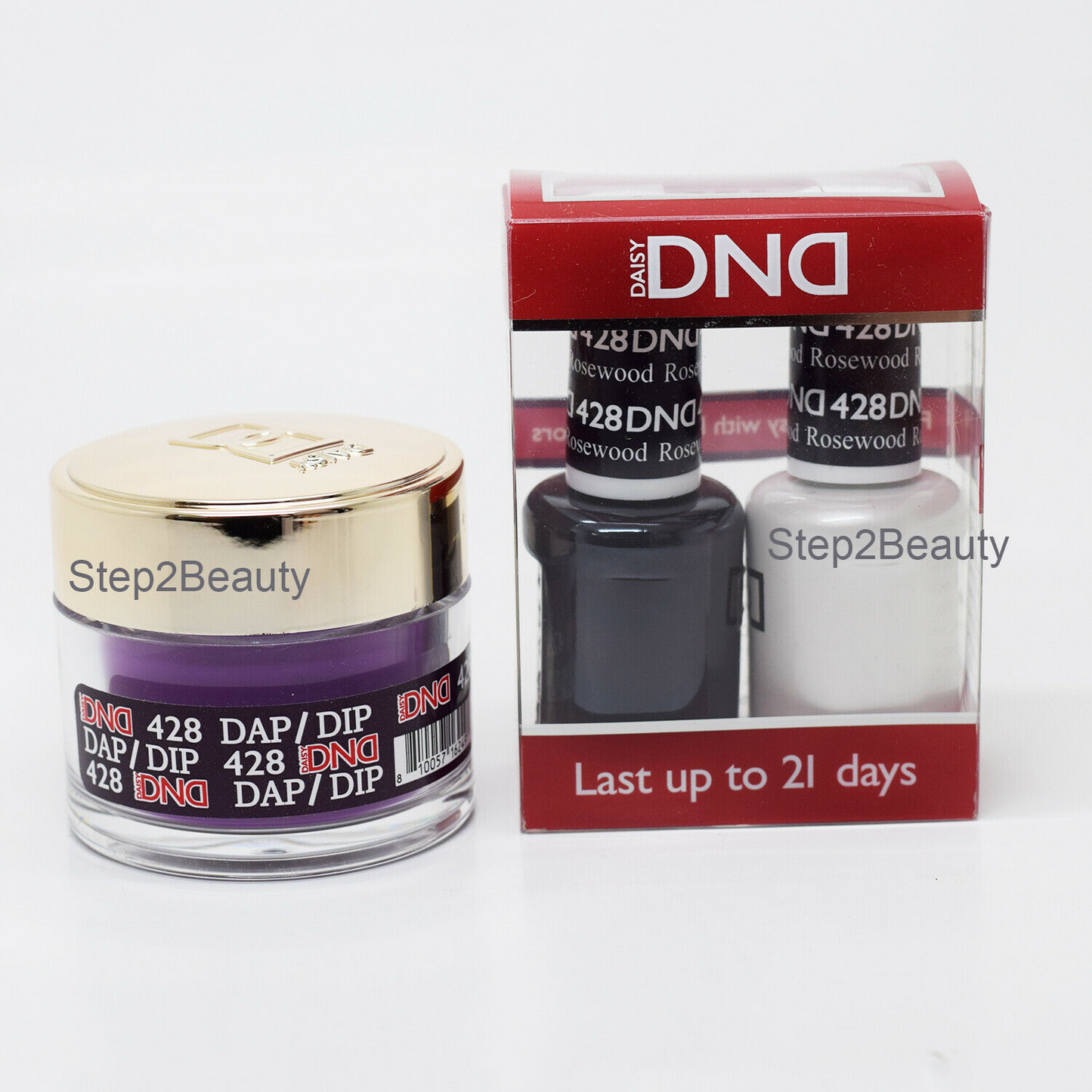 DND 3in1 Acrylic/Dipping Powder + Gel Polish + Nail Lacquer, 428, Rosewood