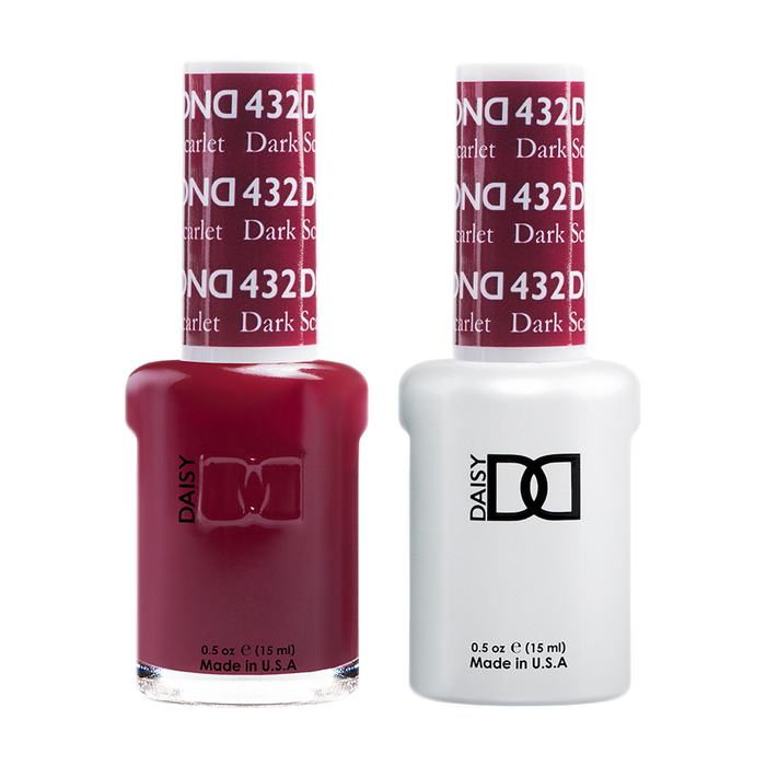 DND Nail Lacquer And Gel Polish, 432, Dark Scarlet, 0.5oz MY0924