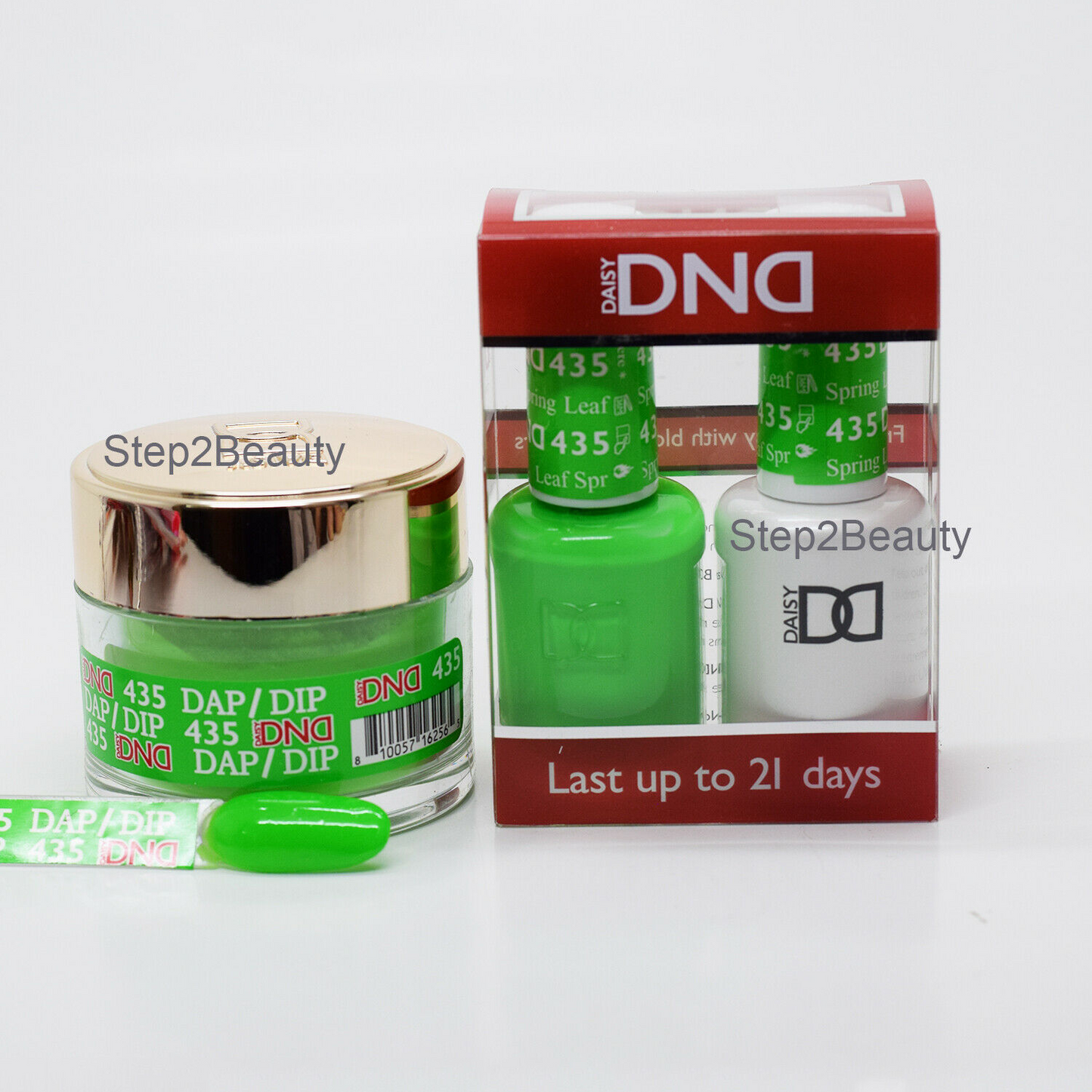 DND 3in1 Acrylic/Dipping Powder + Gel Polish + Nail Lacquer, 435, Spring Leaf