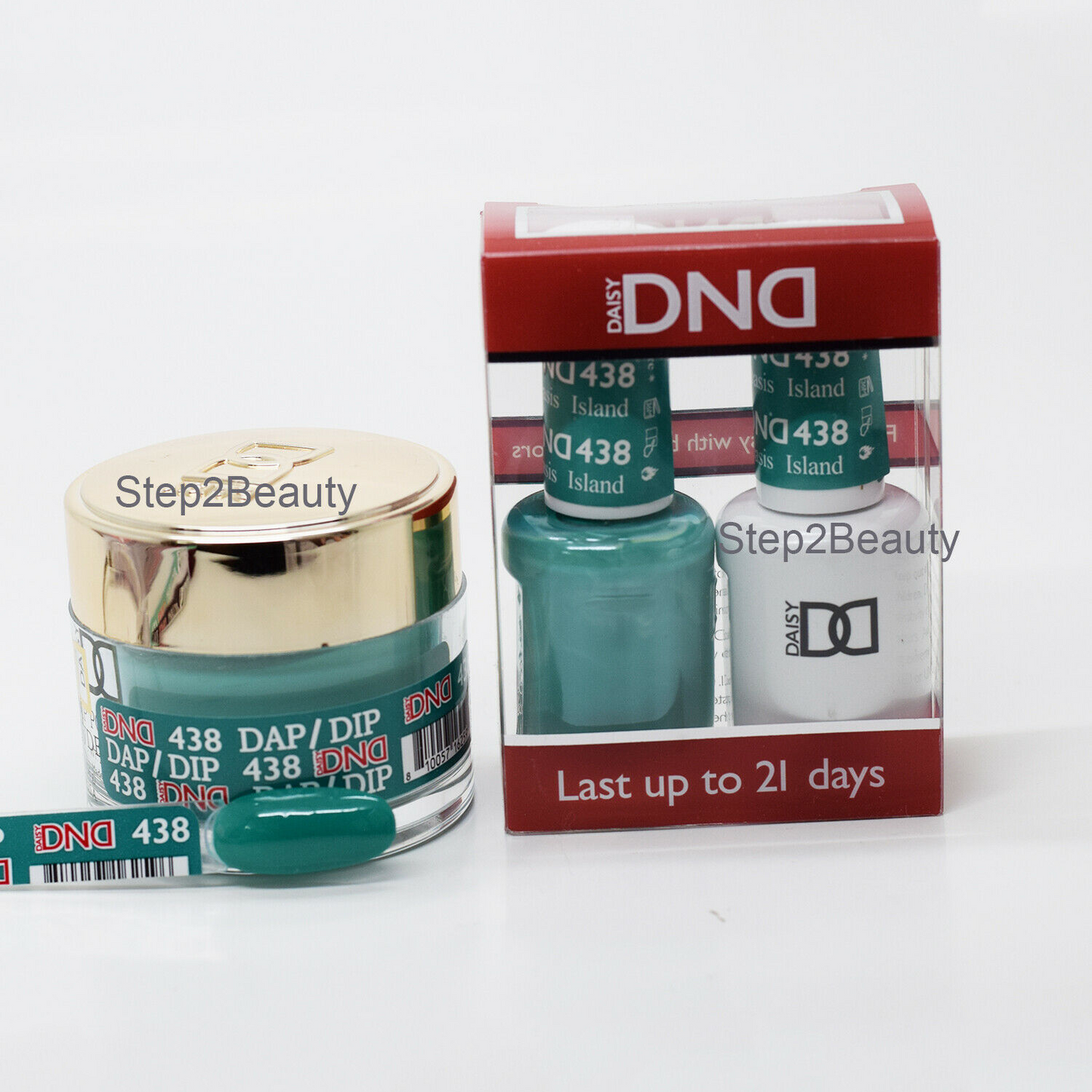 DND 3in1 Acrylic/Dipping Powder + Gel Polish + Nail Lacquer, 438, Island Oasis