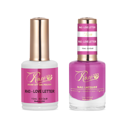 Rose Gel Polish And Nail Lacquer, 043, Love Letter, 0.5oz