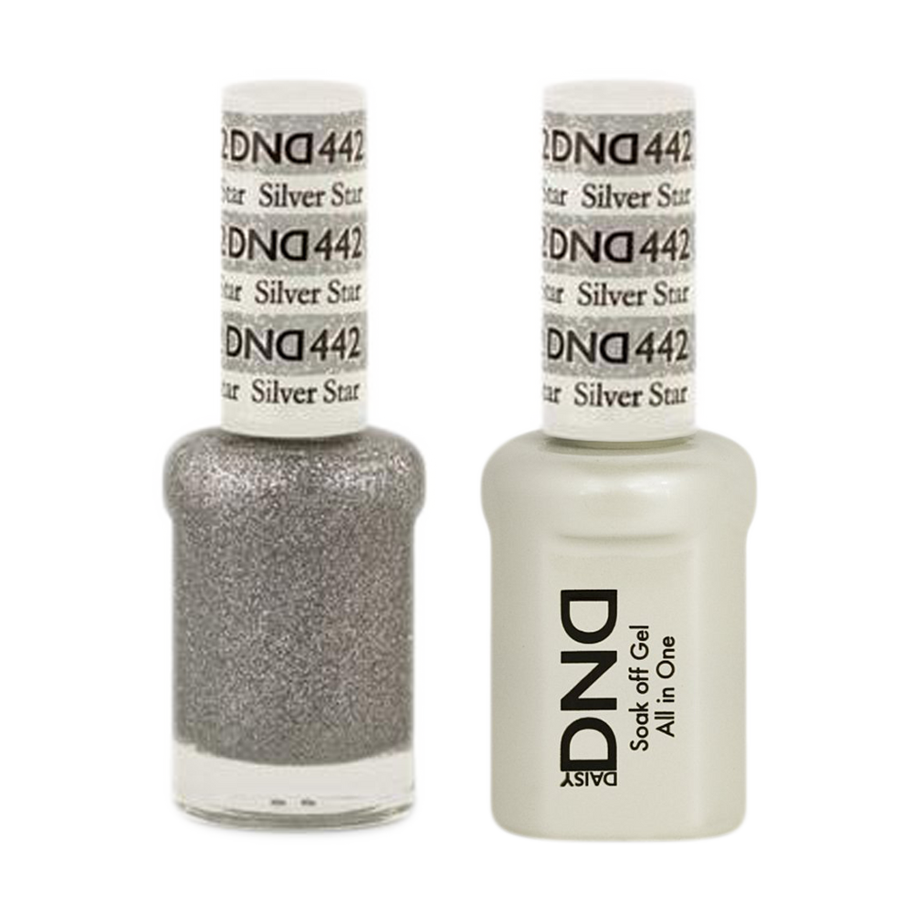 DND Nail Lacquer And Gel Polish, 442, Silver Star, 0.5oz MY0924