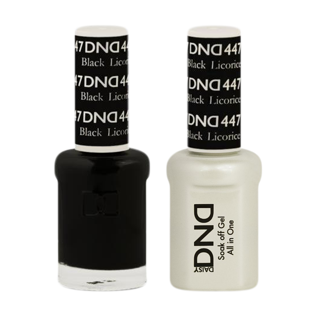 DND Nail Lacquer And Gel Polish, 447, Black Licorice, 0.5oz MY0924