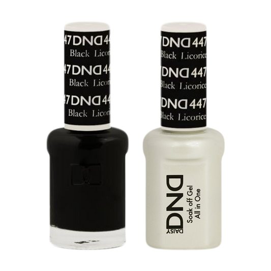 DND Nail Lacquer And Gel Polish, 447, Black Licorice, 0.5oz MY0924