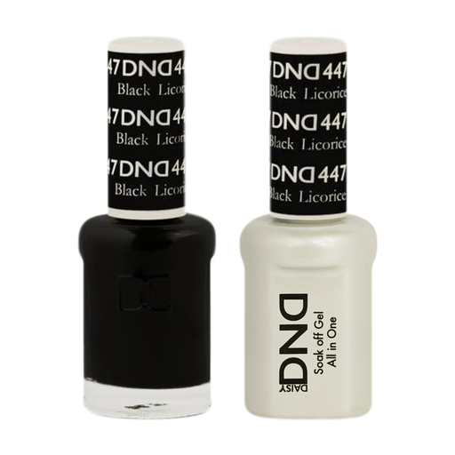DND Nail Lacquer And Gel Polish, 447, Black Licorice, 0.5oz MY0924
