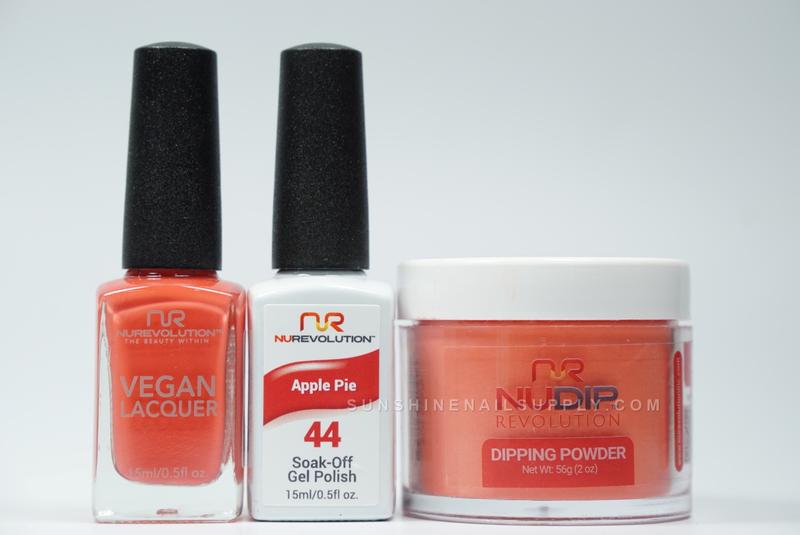 NuRevolution 3in1 Dipping Powder + Gel Polish + Nail Lacquer, 044, Apple Pie OK1129