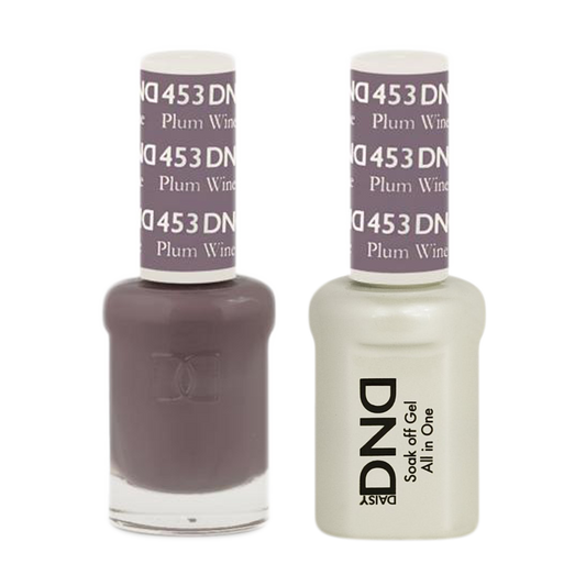 DND Nail Lacquer And Gel Polish, 453, Plum Wine, 0.5oz MY0924