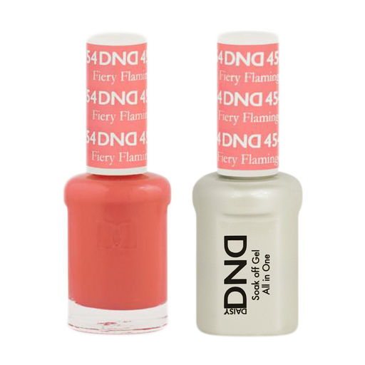 DND Nail Lacquer And Gel Polish, 454, Fiery Flamingo, 0.5oz MY0924