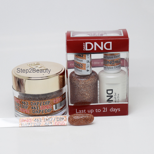 DND 3in1 Acrylic/Dipping Powder + Gel Polish + Nail Lacquer, 462, Desert Spice