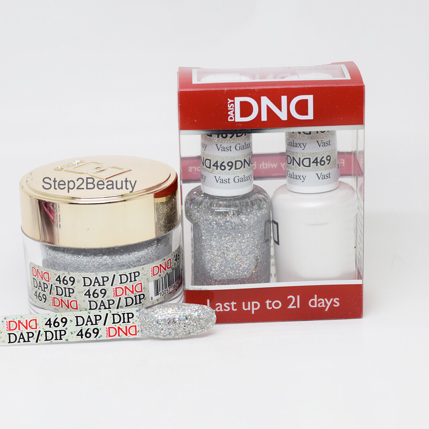 DND 3in1 Acrylic/Dipping Powder + Gel Polish + Nail Lacquer, 469, Vast Galaxy