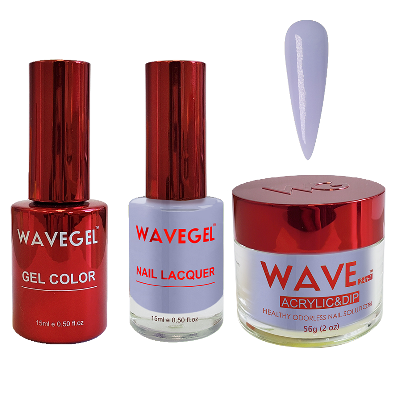 Wave Gel 4in1 Dipping Powder + Gel Polish + Nail Lacquer, QUEEN Collection, 046, Periwinkle Princess