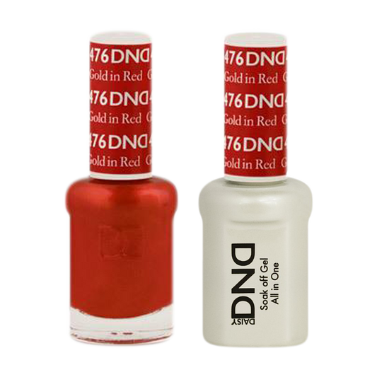 DND Nail Lacquer And Gel Polish, 476, Gold In Red, 0.5oz MY0924