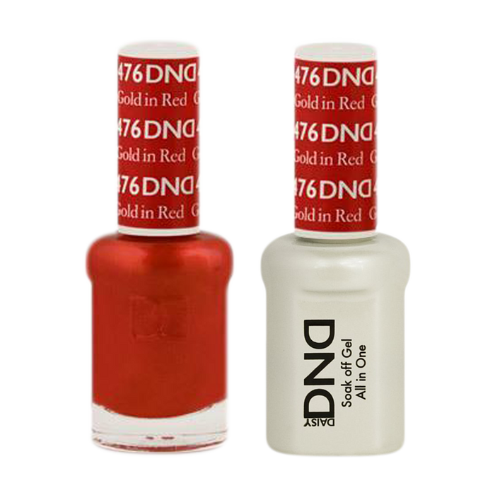 DND Nail Lacquer And Gel Polish, 476, Gold In Red, 0.5oz MY0924