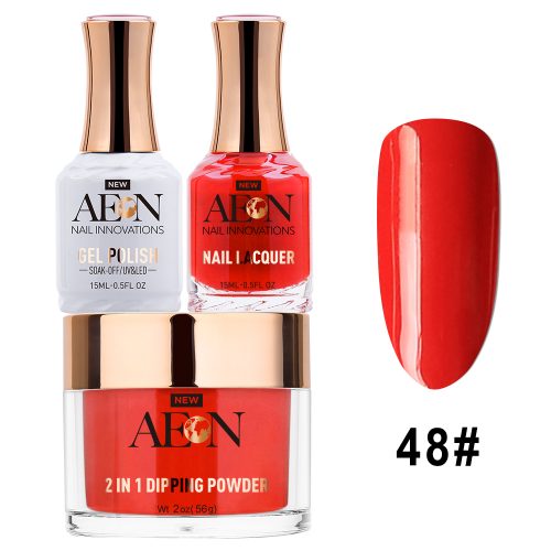 AEON 3in1 Dipping Powder + Gel Polish + Nail Lacquer, 048, Sweet Chili OK0327LK