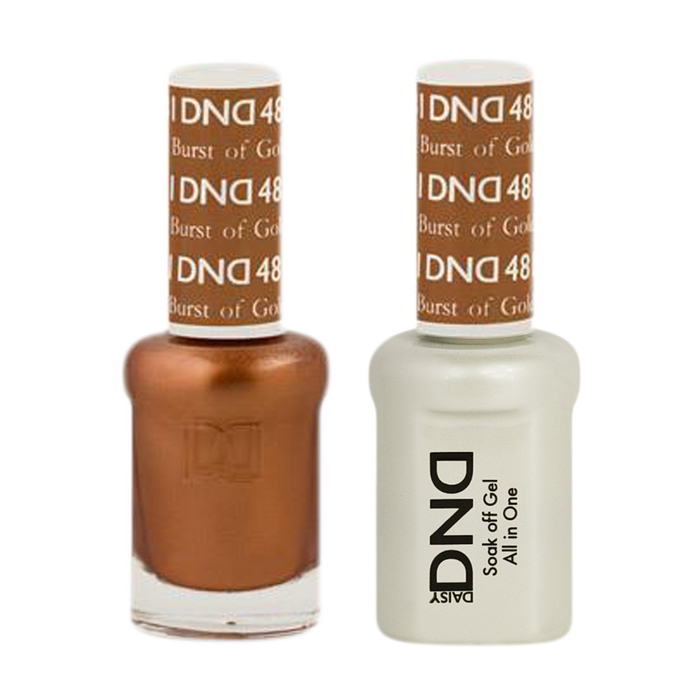 DND Nail Lacquer And Gel Polish, 481, Burst Of Gold, 0.5oz MY0924