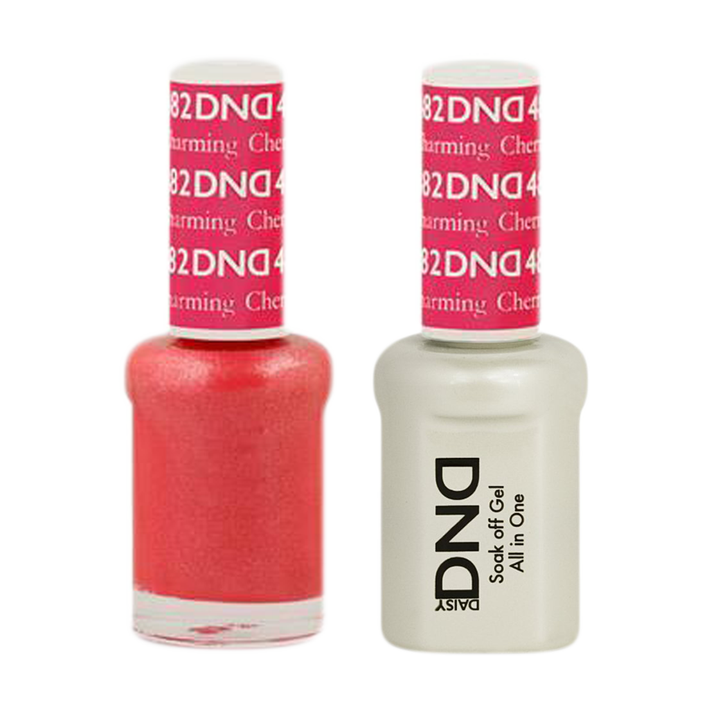 DND Nail Lacquer And Gel Polish, 482, Charming Cherry, 0.5oz MY0924