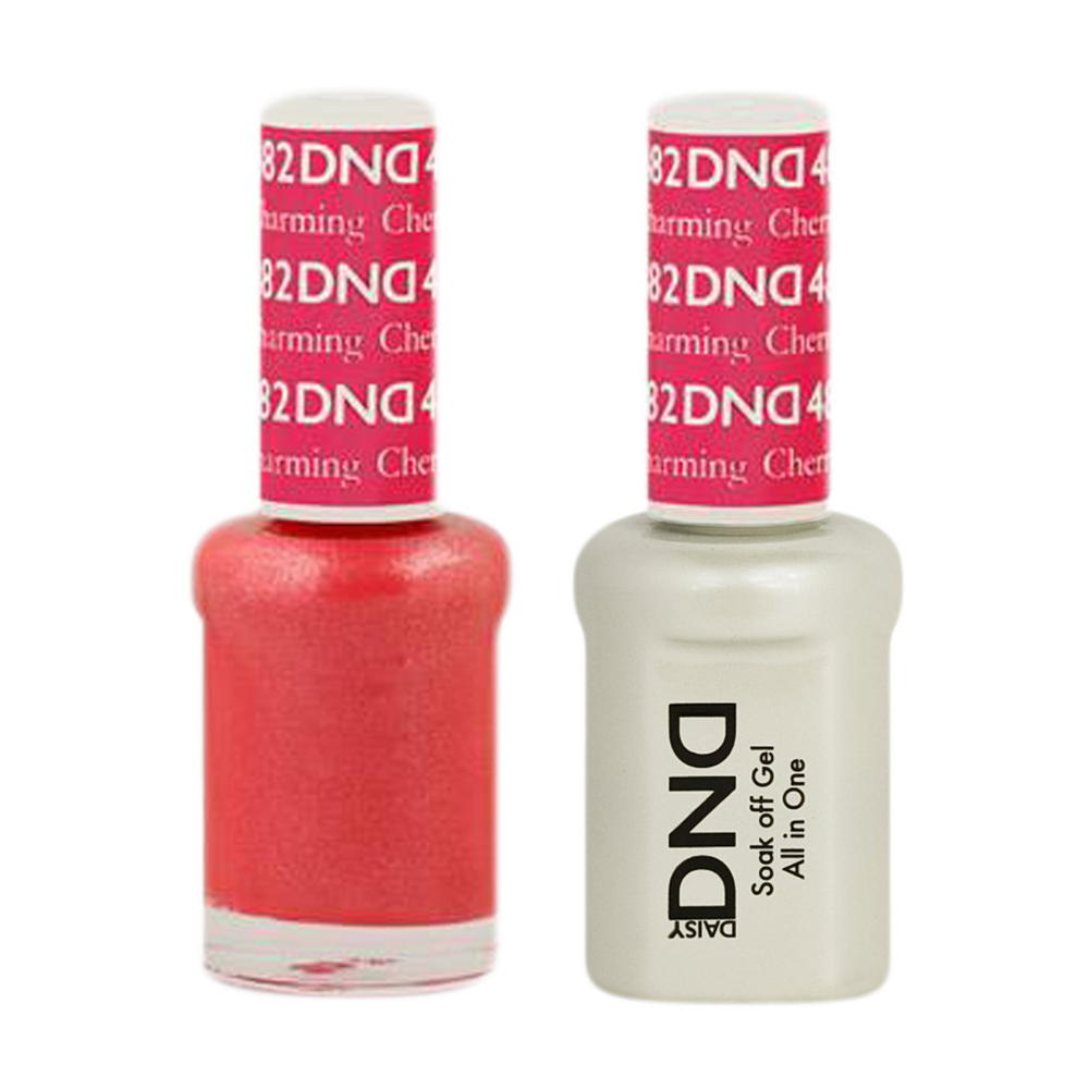 DND Nail Lacquer And Gel Polish, 482, Charming Cherry, 0.5oz MY0924