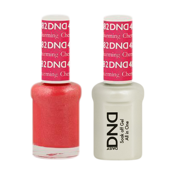 DND Nail Lacquer And Gel Polish, 482, Charming Cherry, 0.5oz MY0924