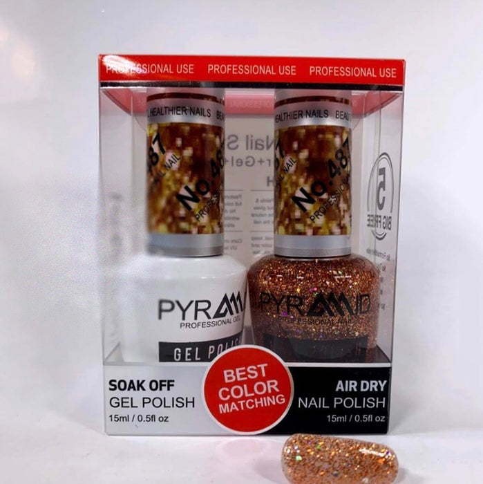 Pyramid Gel Polish + Nail Lacquer, 487, 0.5oz
