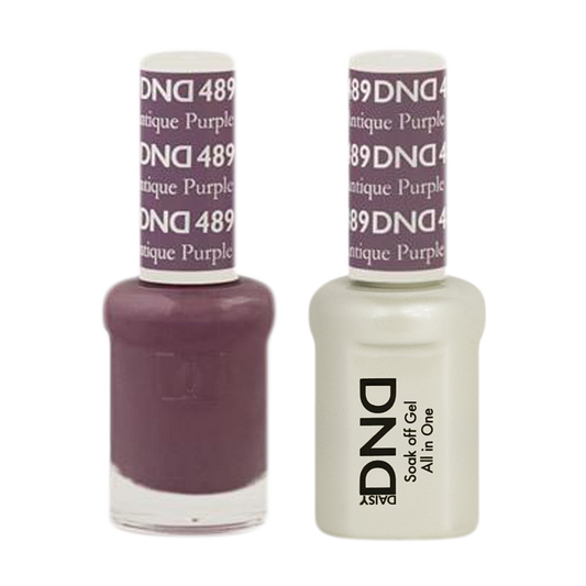 DND Nail Lacquer And Gel Polish, 489, Antique Purple, 0.5oz MY0924