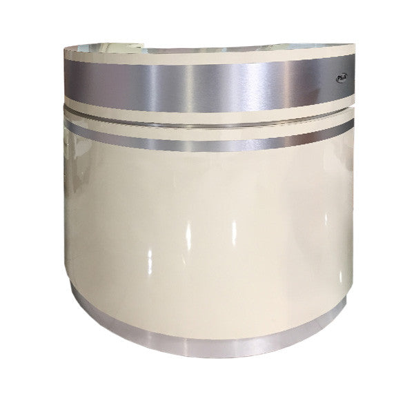 SPA Reception Desk, Beige/Aluminum, C-48BA (NOT Included Shipping Charge)