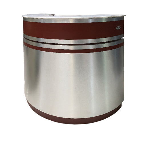 SPA Reception Desk, Aluminum/Burgundy, C-48AB (NOT Included Shipping Charge)