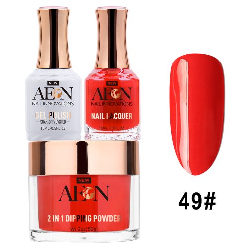 AEON 3in1 Dipping Powder + Gel Polish + Nail Lacquer, 049, Candy Apples OK0327LK
