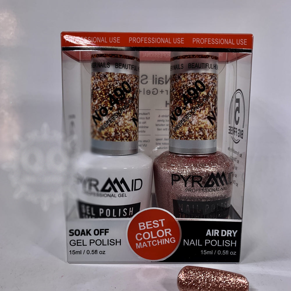 Pyramid Gel Polish + Nail Lacquer, 490, 0.5oz