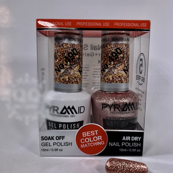 Pyramid Gel Polish + Nail Lacquer, 490, 0.5oz