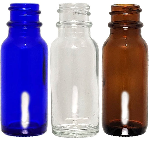 Parkway Boston Round Glass Bottle, 18mm - 1/2oz OK0327LK