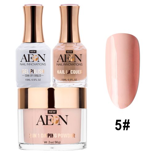 AEON 3in1 Dipping Powder + Gel Polish + Nail Lacquer, 005, Innocently Pink OK0327LK