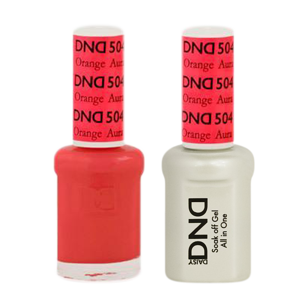 DND Nail Lacquer And Gel Polish, 504, Orange Aura, 0.5oz MY0924