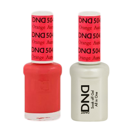 DND Nail Lacquer And Gel Polish, 504, Orange Aura, 0.5oz MY0924