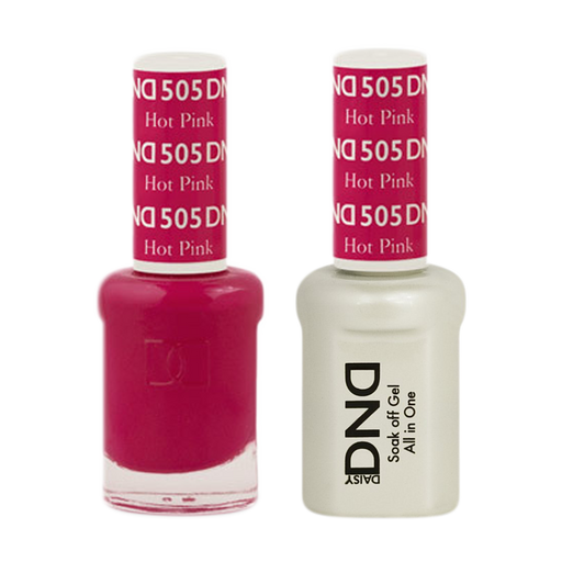 DND Nail Lacquer And Gel Polish, 505, Hot Pink, 0.5oz MY0924