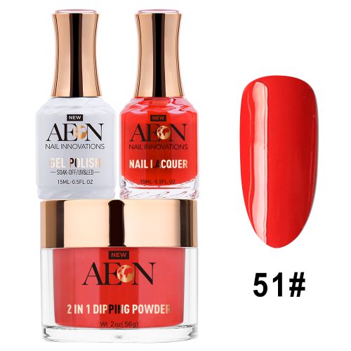 AEON 3in1 Dipping Powder + Gel Polish + Nail Lacquer, 051, Sangria OK0327LK