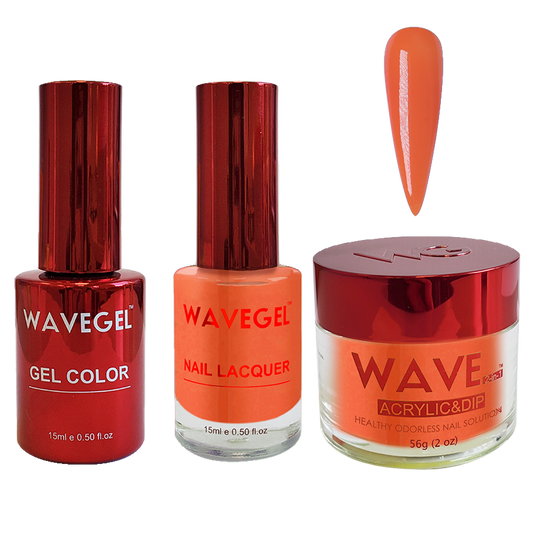 Wave Gel 4in1 Dipping Powder + Gel Polish + Nail Lacquer, QUEEN Collection, 052, Burnt Orange