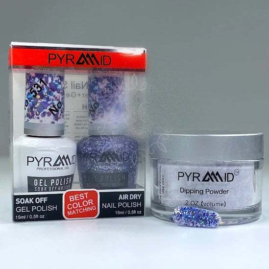 Pyramid 3in1 Dipping Powder + Gel Polish + Nail Lacquer, 531 OK1021MD