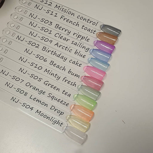 Nugenesis Dipping Powder Tips Sample, Jelly Collection (From NJ 501 To NJ 512)